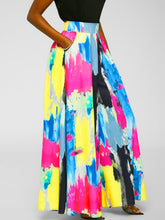 Hose mit weitem Bein und hohem Bund und Graffiti-Print